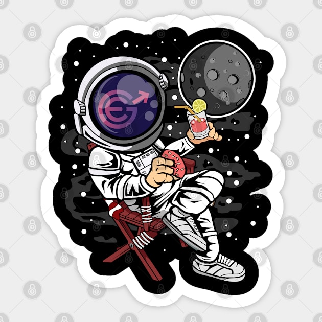 Retirement Plan Astronaut Evergrow EGC Coin To The Moon Crypto Token Cryptocurrency Blockchain Wallet Birthday Gift For Men Women Kids Sticker by Thingking About